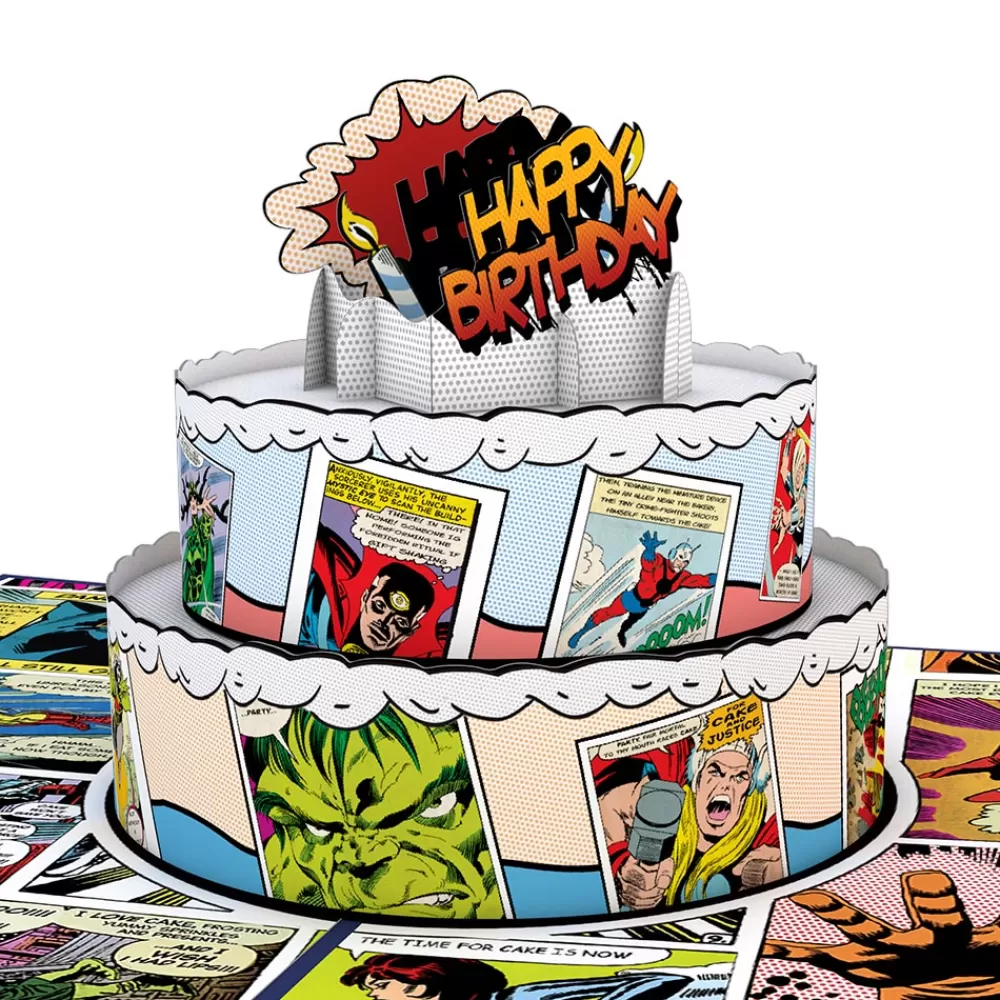 Lovepop Birthday | Kids | Marvel Comic Birthday Cake Pop-Up Card