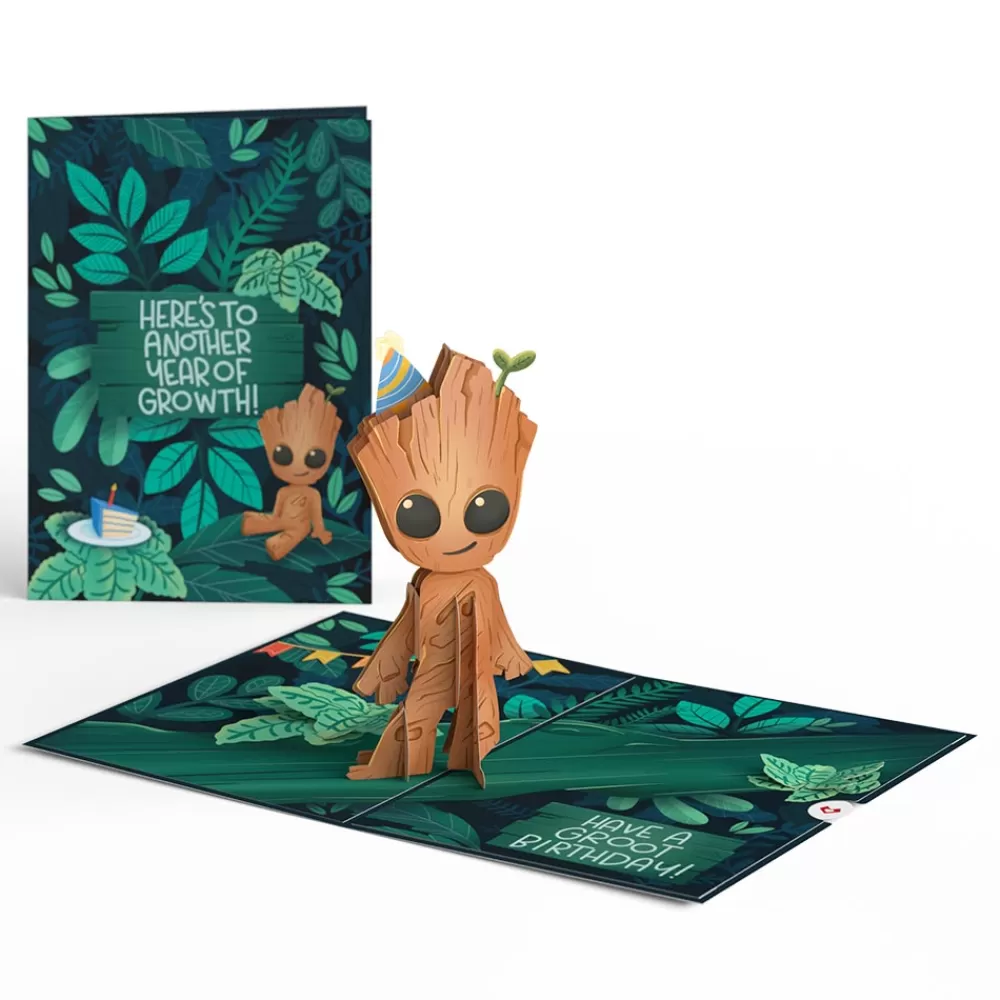 Lovepop Pop-Up Bouquets | Card & Gift Bundles | Marvel's Guardians of the Galaxy Groot Birthday Pop-Up Card & Flower Buds Bouquet Bundle