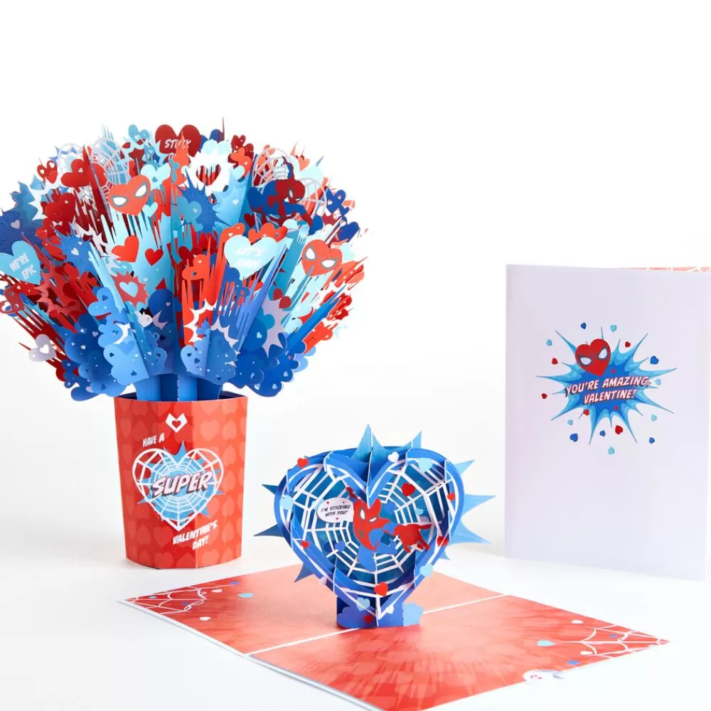 Lovepop Pop-Up Bouquets | Card & Gift Bundles | Marvel's Spider-Man Amazing Valentine Bundle