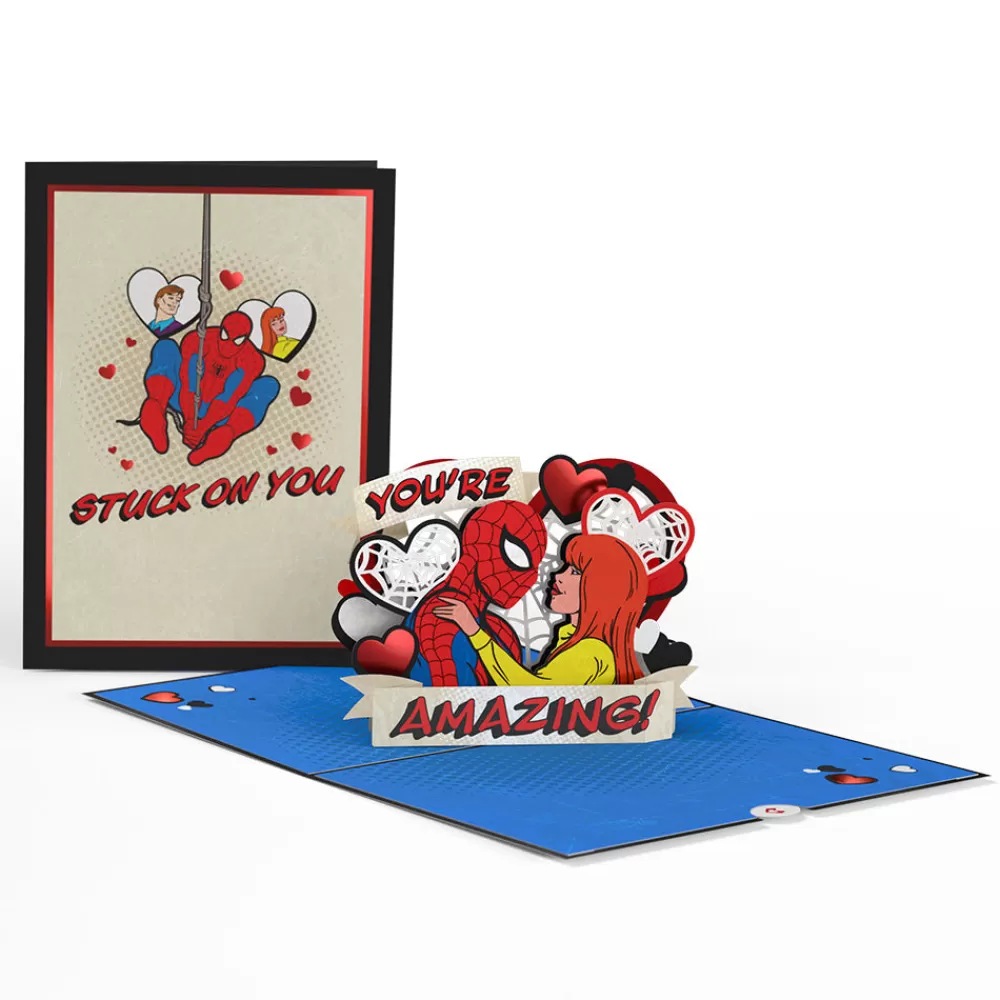 Lovepop Pop-Up Bouquets | Card & Gift Bundles | Marvel's Spider-Man Stuck on You Valentine Bundle