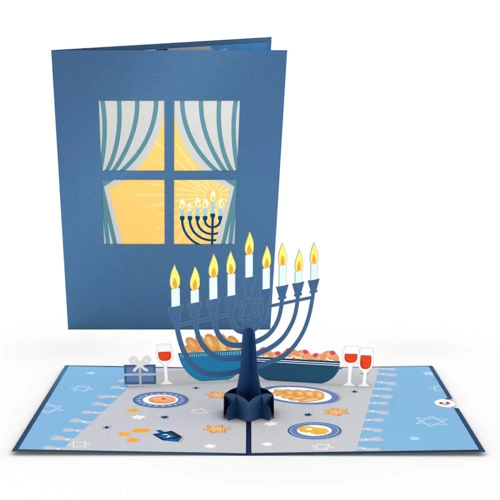 Lovepop Greeting Cards | Hanukkah 12/14 | Menorah Lights Pop-Up Card