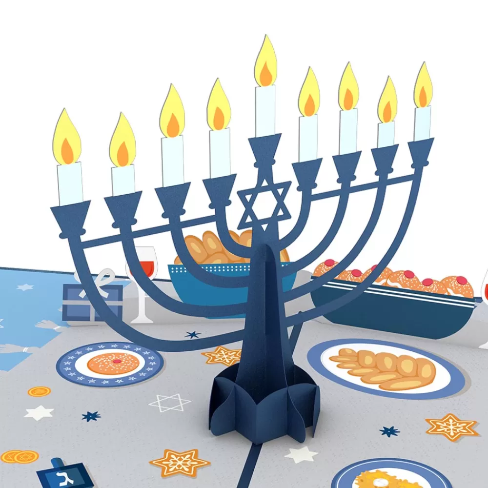 Lovepop Greeting Cards | Hanukkah 12/14 | Menorah Lights Pop-Up Card