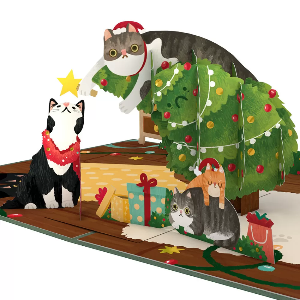 Lovepop Greeting Cards | Christmas 12/25 | Meowy Little Christmas Cats Pop-Up Card