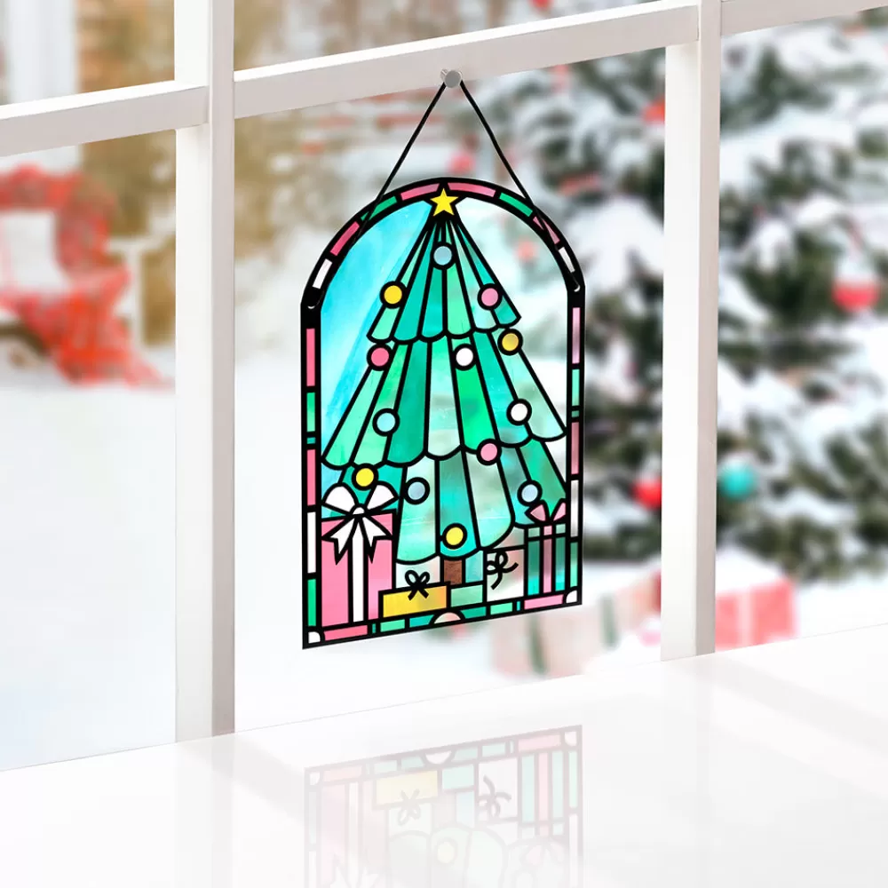 Lovepop Suncatcher Cards | Christmas 12/25 | Merry Christmas Tree Suncatcher Card