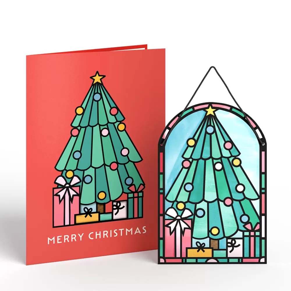 Lovepop Suncatcher Cards | Christmas 12/25 | Merry Christmas Tree Suncatcher Card