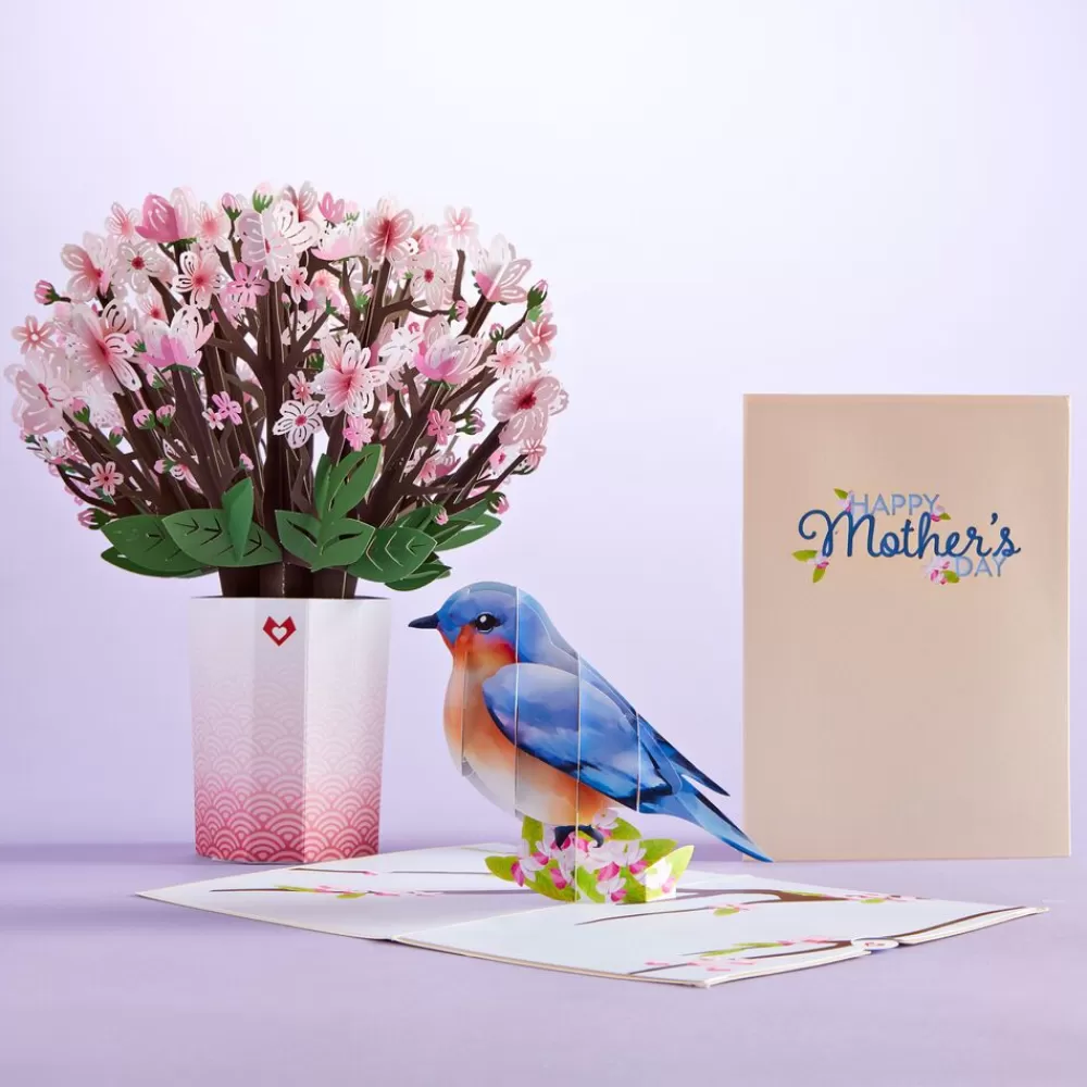 Lovepop Card & Gift Bundles | Mother'S Day 5/11 | Mother’s Day Bluebird Cherry Blossom Bundle