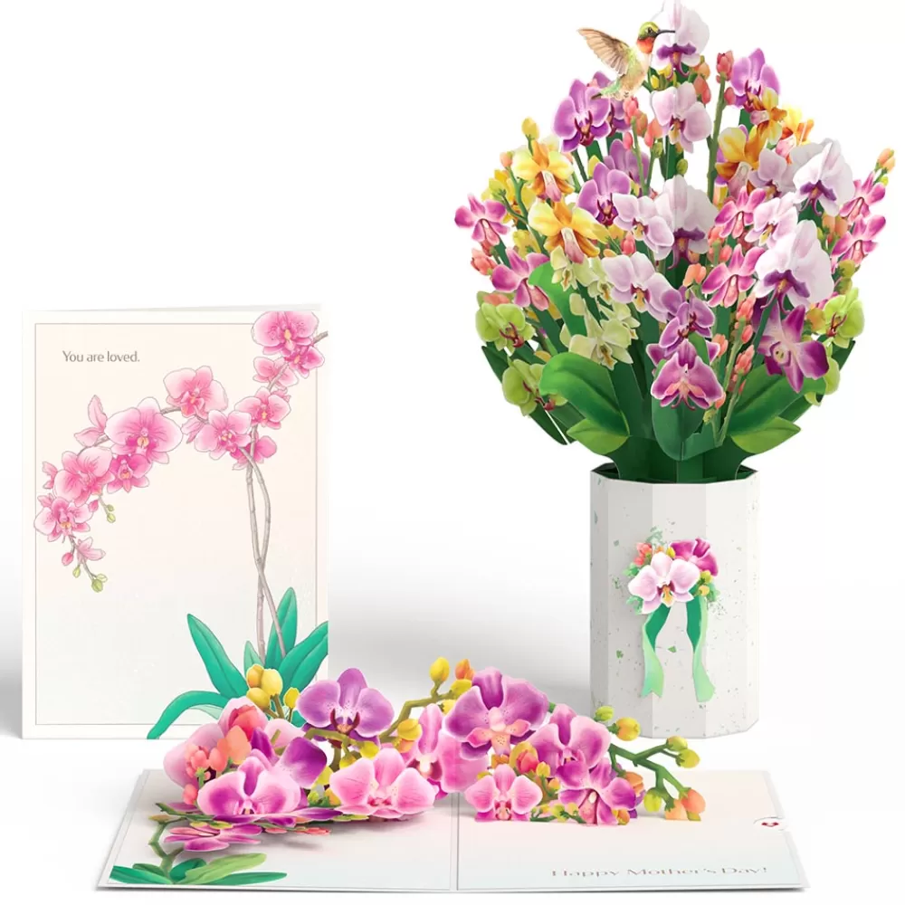 Lovepop Pop-Up Bouquets | Card & Gift Bundles | Mother's Day Orchid Pop-Up Card & Bouquet Bundle