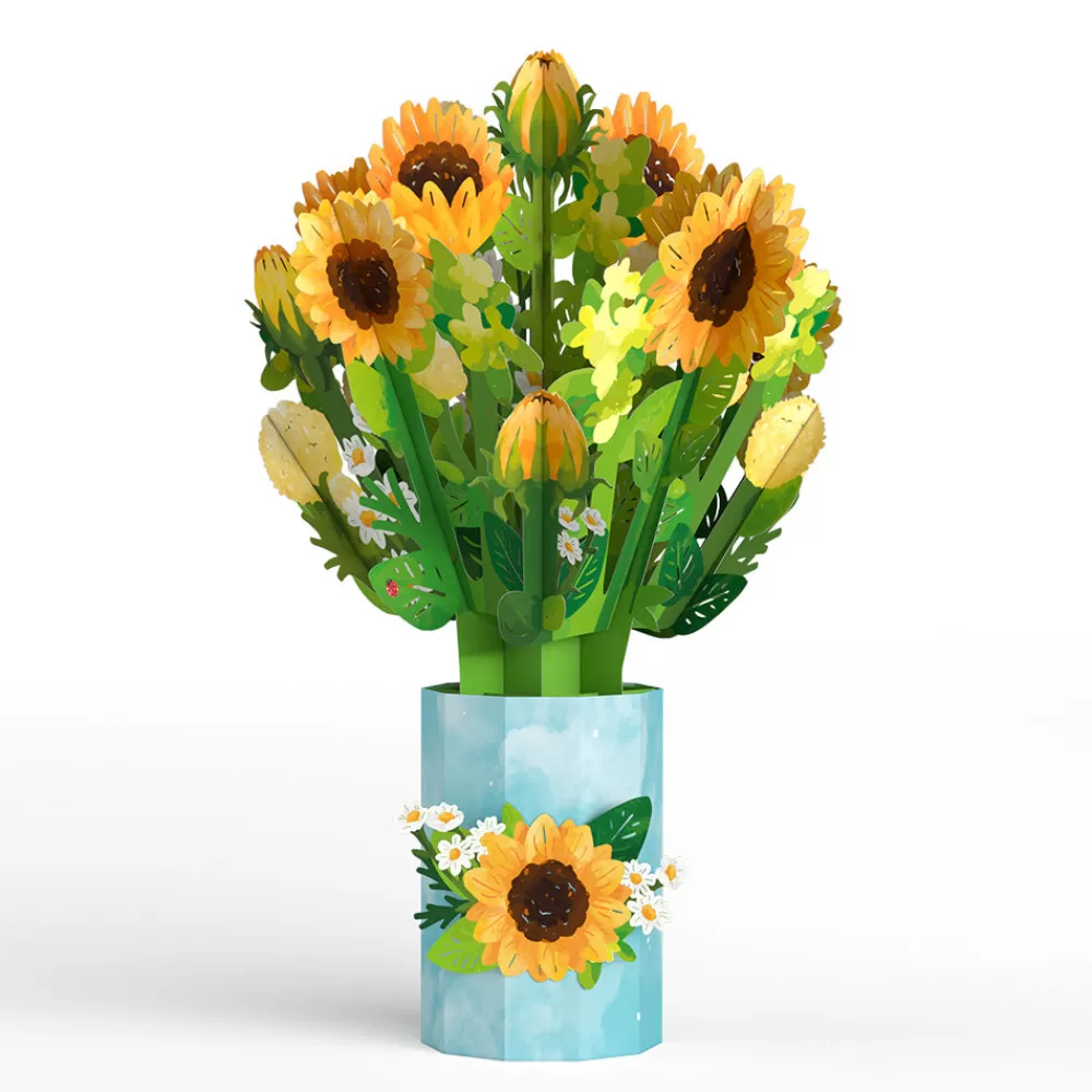 Lovepop Pop-Up Bouquets | Card & Gift Bundles | Mother's Day Sunflower Hummingbird Pop-Up Card & Bouquet Bundle