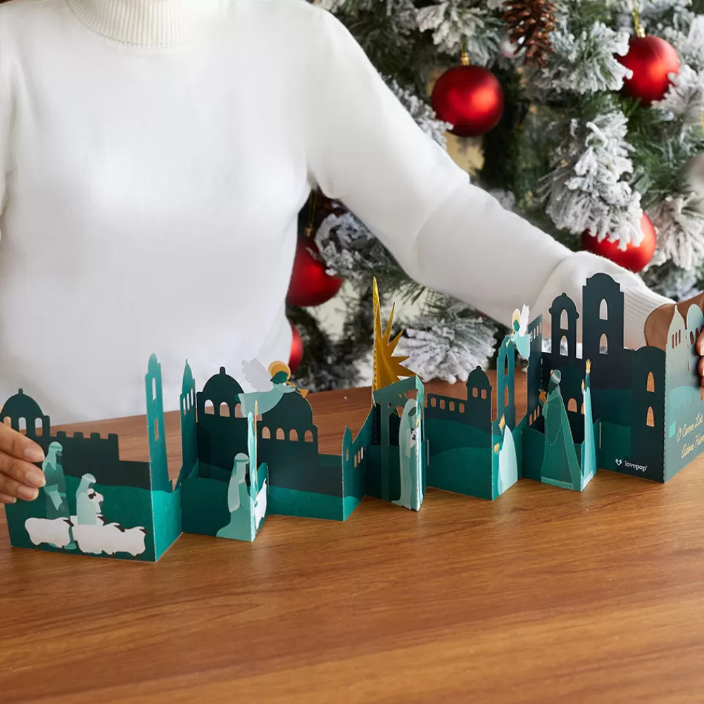 Lovepop Decor | Religious | Nativity Scene Loooooong Card™ (Expands to 2 feet)