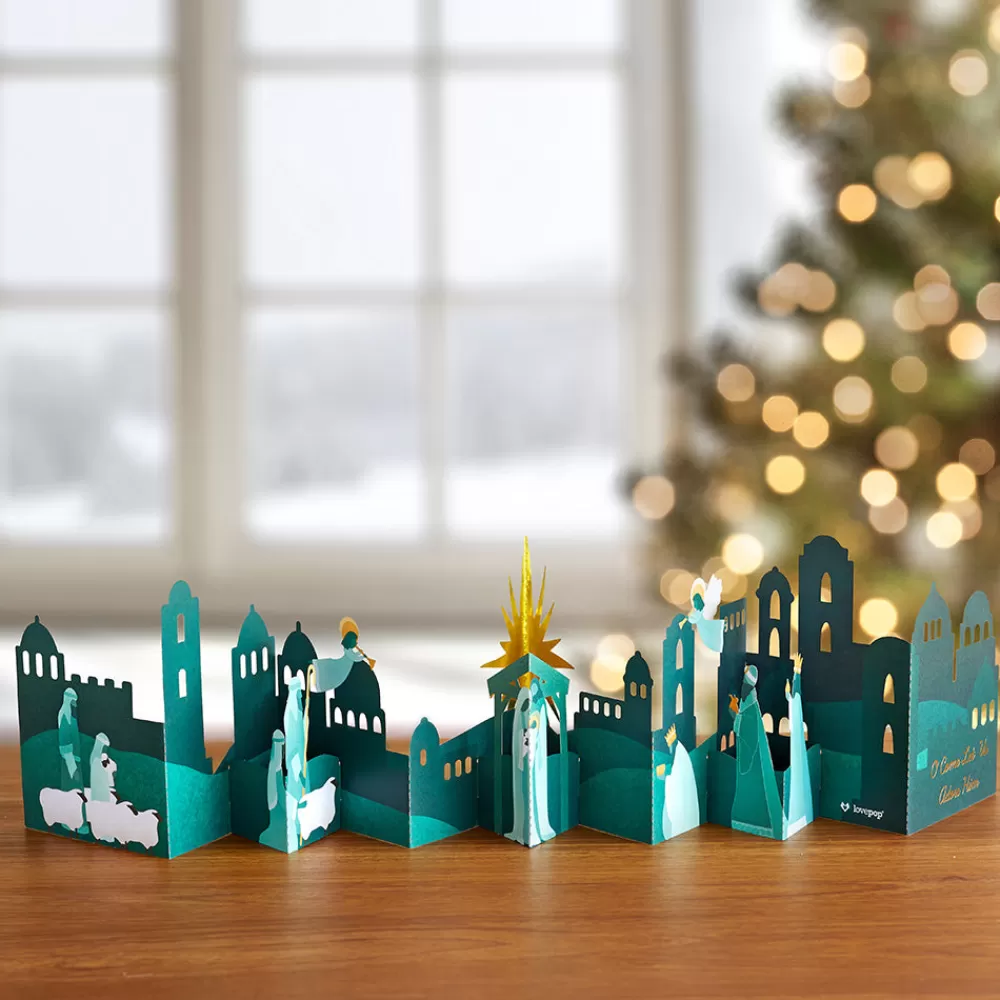 Lovepop Decor | Religious | Nativity Scene Loooooong Card™ (Expands to 2 feet)