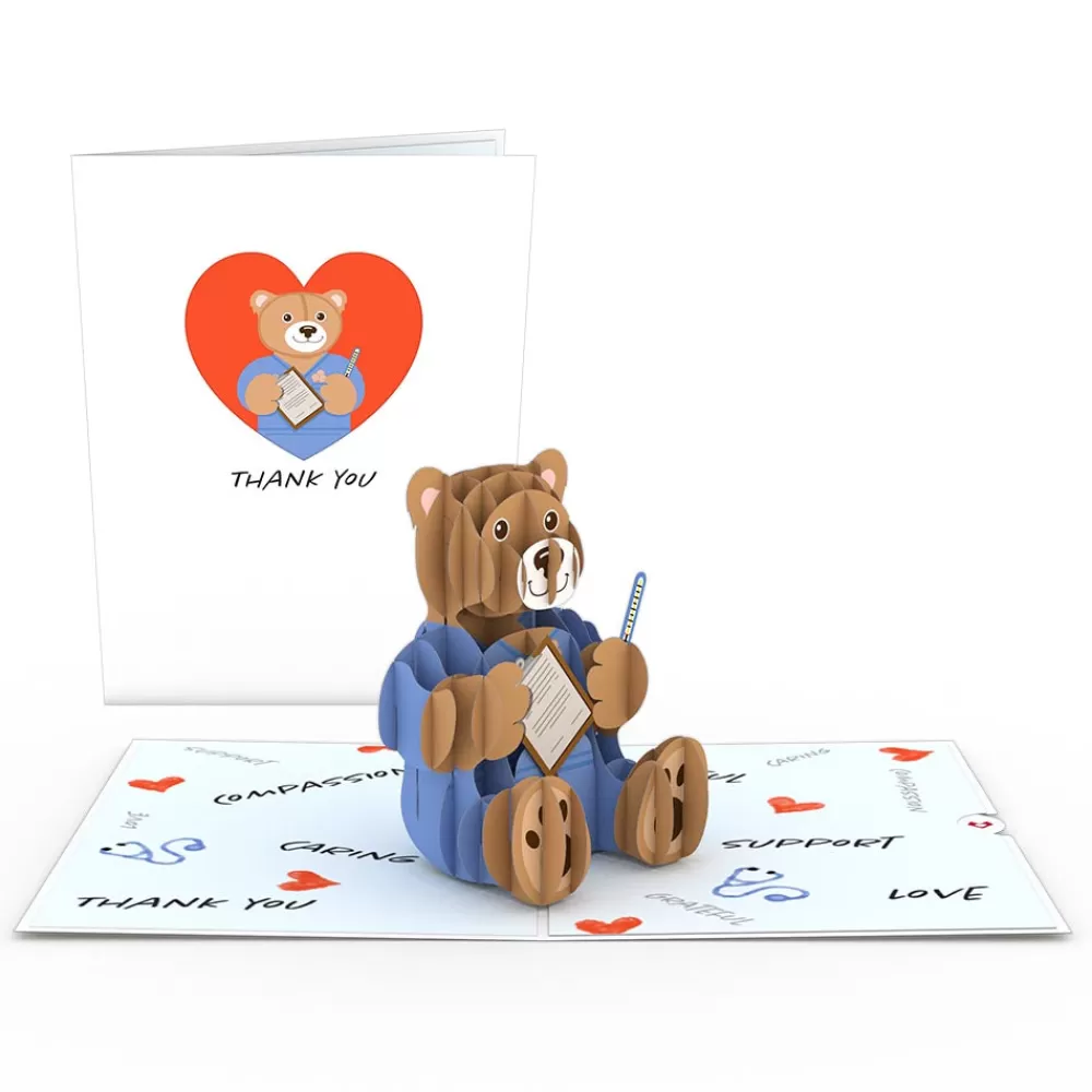 Lovepop Thank You | Nurse Bear Pop-Up Card