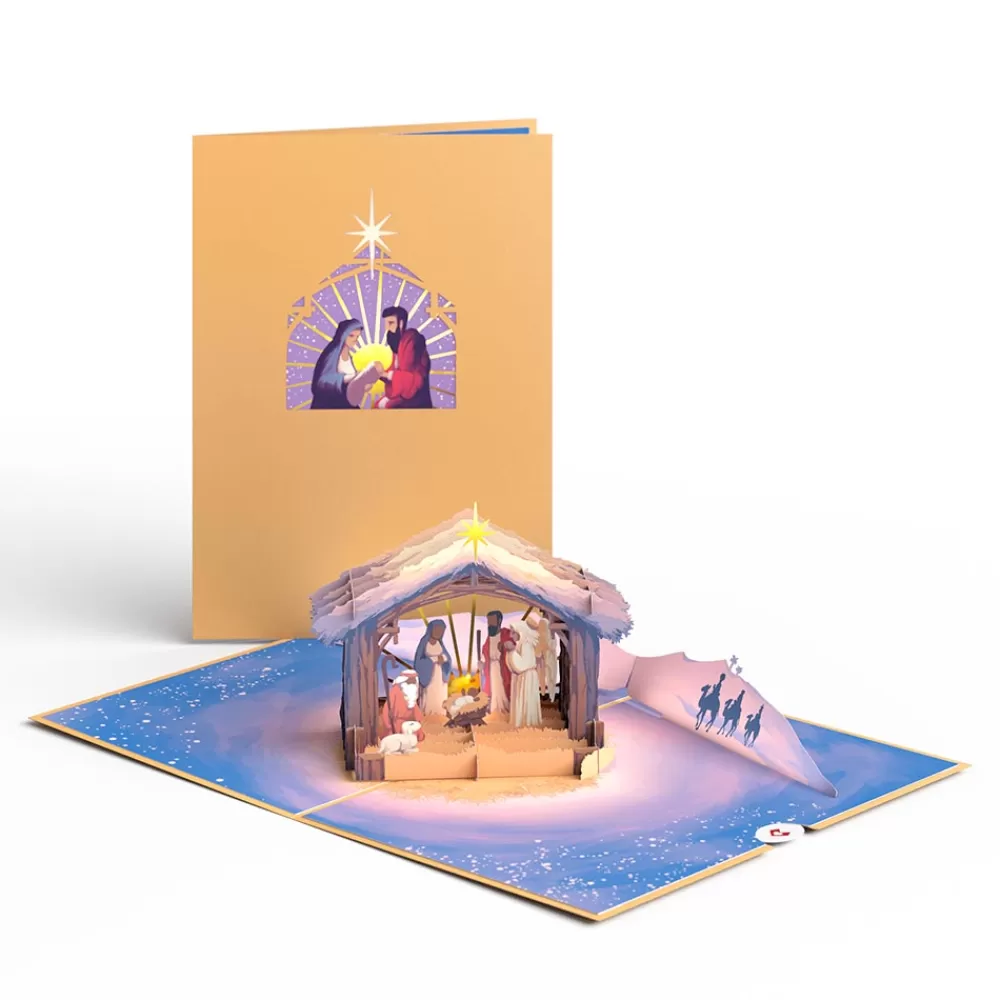 Lovepop Greeting Cards | Religious | Painted Nativity Pop-Up Card