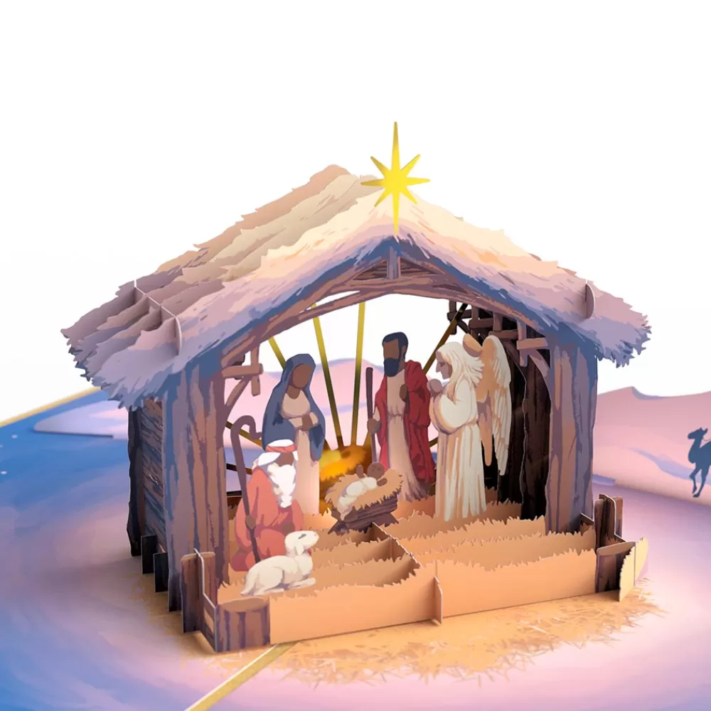 Lovepop Greeting Cards | Religious | Painted Nativity Pop-Up Card