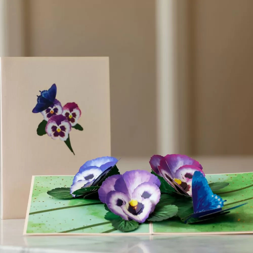 Lovepop Greeting Cards | Birthday | Pansies Pop-Up Card