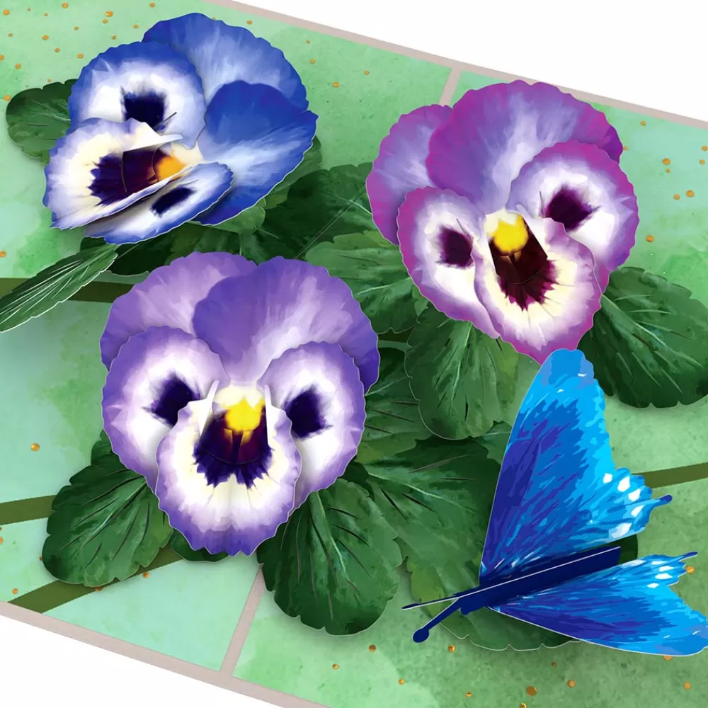 Lovepop Greeting Cards | Birthday | Pansies Pop-Up Card