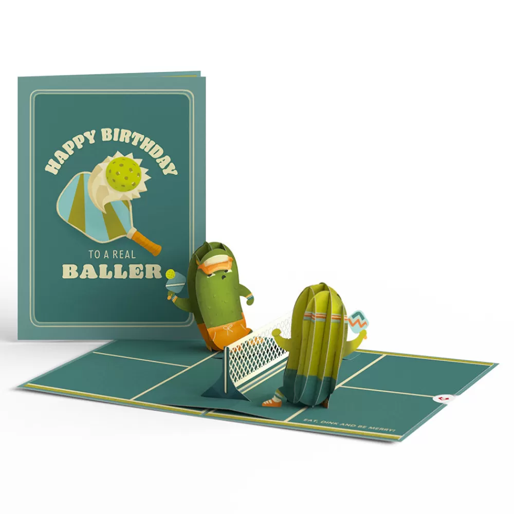 Lovepop Greeting Cards | Birthday | Pickleball Birthday Baller Pop-Up Card