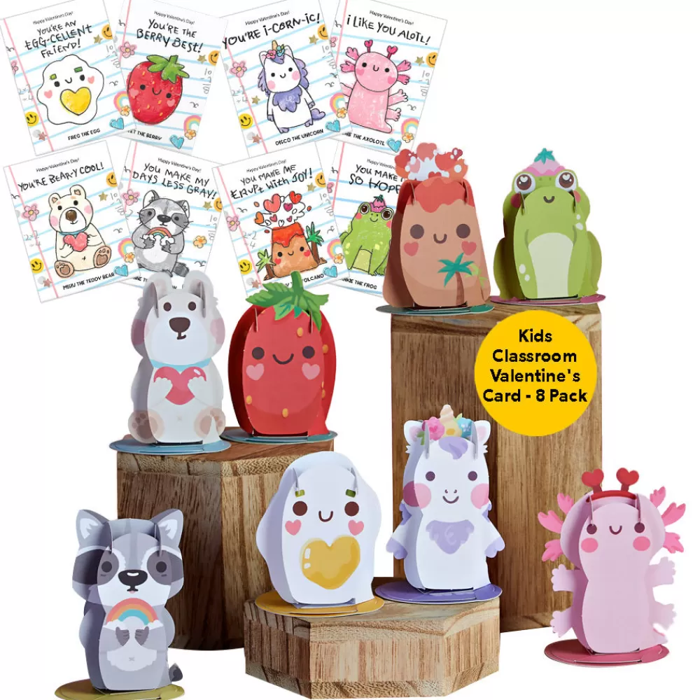 Lovepop Valentine'S Day 2/14 | Kids | Playpop Explorers™: Assorted Valentine's for Kids 8-Pack