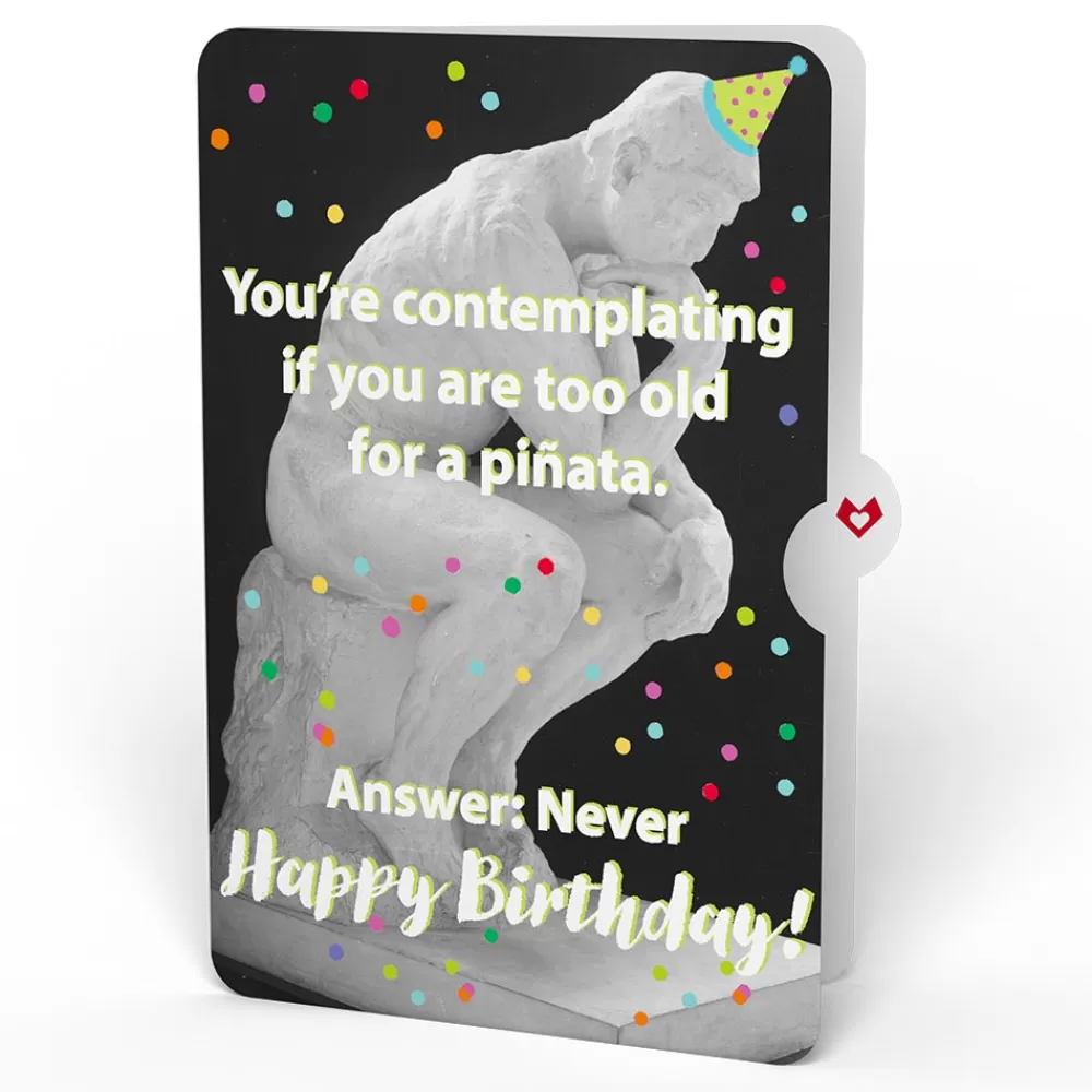Lovepop Plushpop | Birthday | Rainbow Bear with The Thinker Birthday Plushpop Card and Sentiment Set