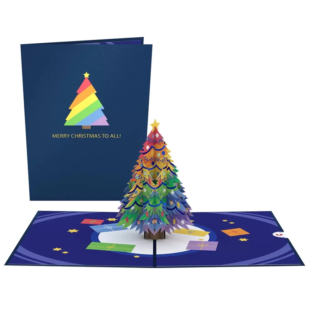 Lovepop Greeting Cards | Christmas 12/25 | Rainbow Christmas Tree Pop-Up Card