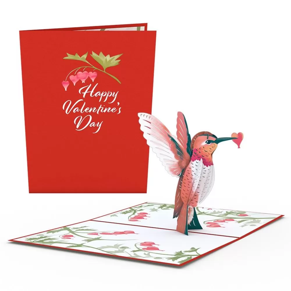 Lovepop Pop-Up Bouquets | Card & Gift Bundles | Red Rose Valentine’s Day Hummingbird Bundle