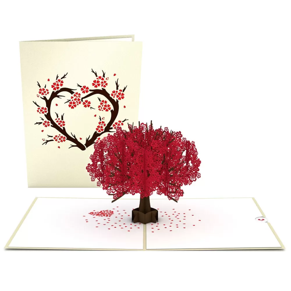 Lovepop Greeting Cards | Anniversary | Red Sakura Tree Pop-Up Card