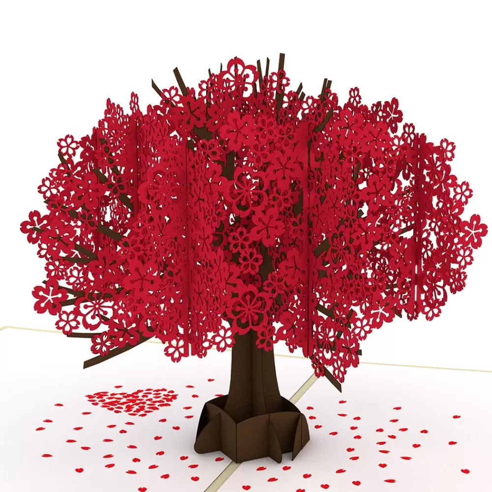 Lovepop Greeting Cards | Anniversary | Red Sakura Tree Pop-Up Card