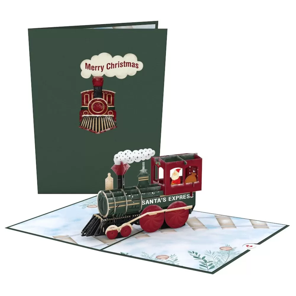 Lovepop Greeting Cards | Christmas 12/25 | Santa Christmas Train Pop-Up Card