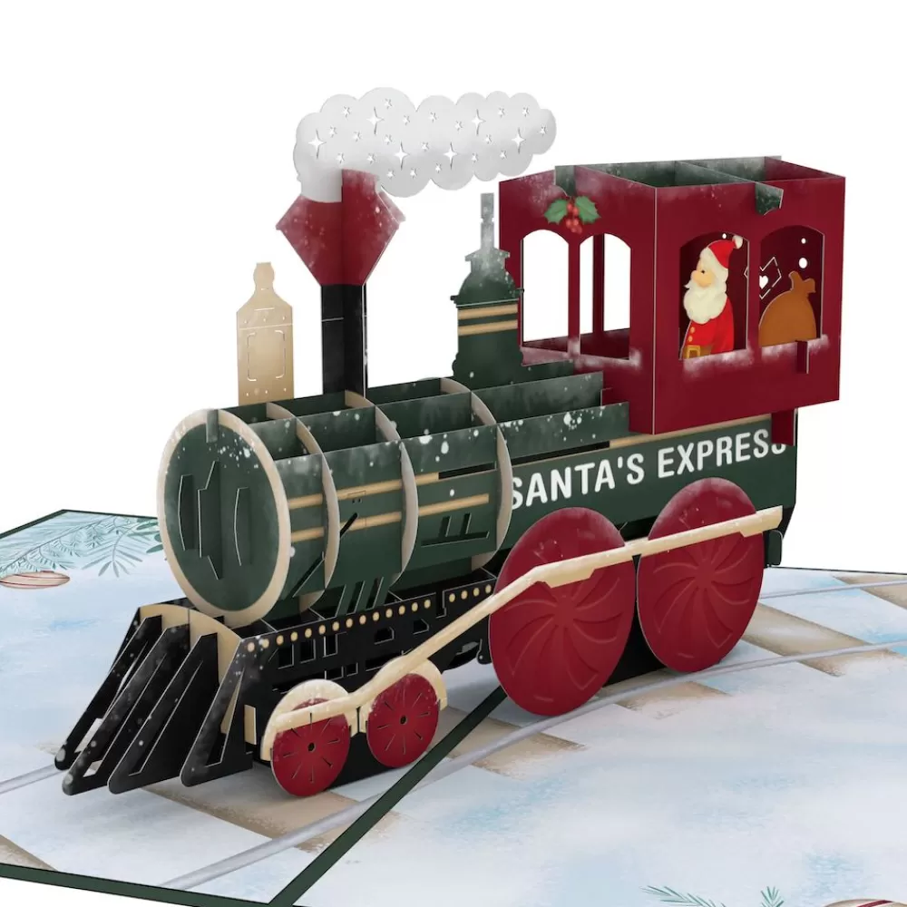 Lovepop Greeting Cards | Christmas 12/25 | Santa Christmas Train Pop-Up Card