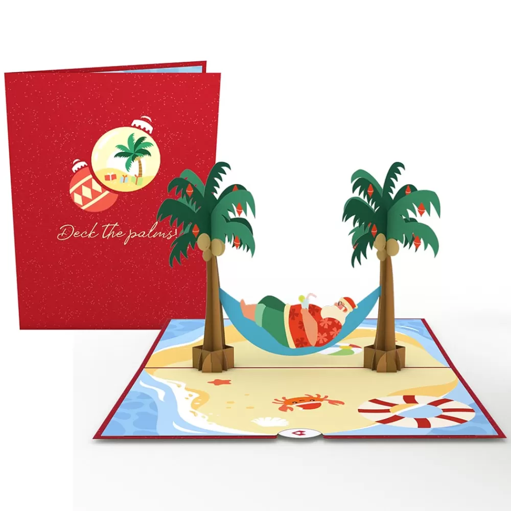 Lovepop Greeting Cards | Christmas 12/25 | Santa Hammock Pop-Up Card