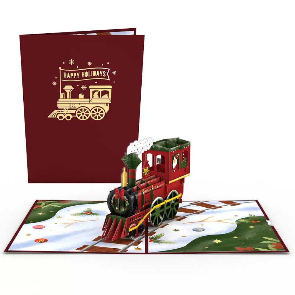 Lovepop Greeting Cards | Christmas 12/25 | Santa Train Pop-Up Card