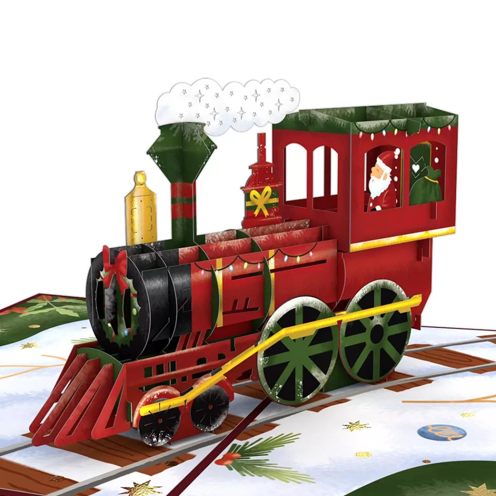 Lovepop Greeting Cards | Christmas 12/25 | Santa Train Pop-Up Card