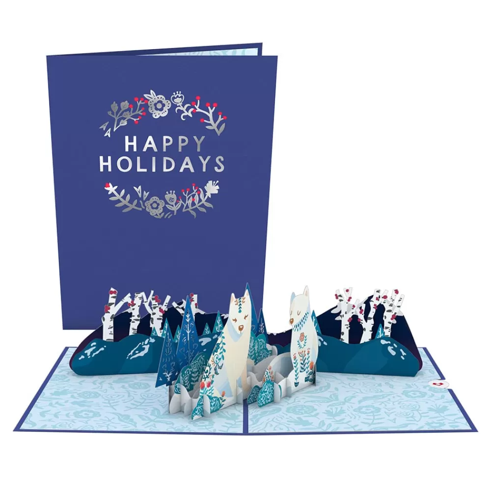 Lovepop Greeting Cards | Christmas 12/25 | Scandinavian Style Holiday Foxes Pop-Up Card