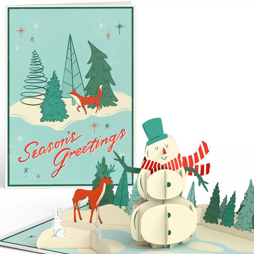 Lovepop Greeting Cards | Christmas 12/25 | Season's Greetings Snowman Pop-Up Card