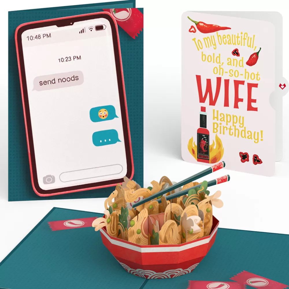 Lovepop Birthday | Her | Send Noods Spicy Birthday Pop-Up Card and Sentiment Set for Wife