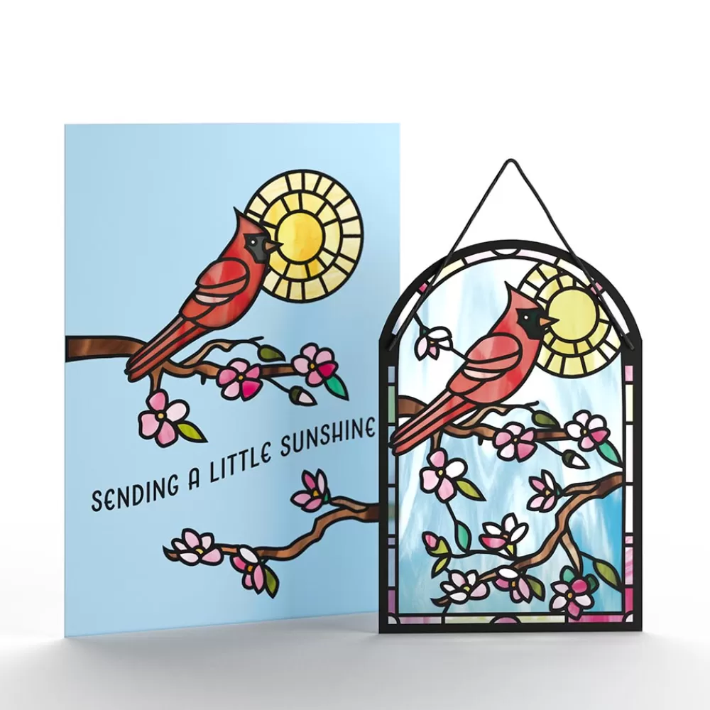 Lovepop Suncatcher Cards | Decor | Sending Sunshine Cardinal Suncatcher Card