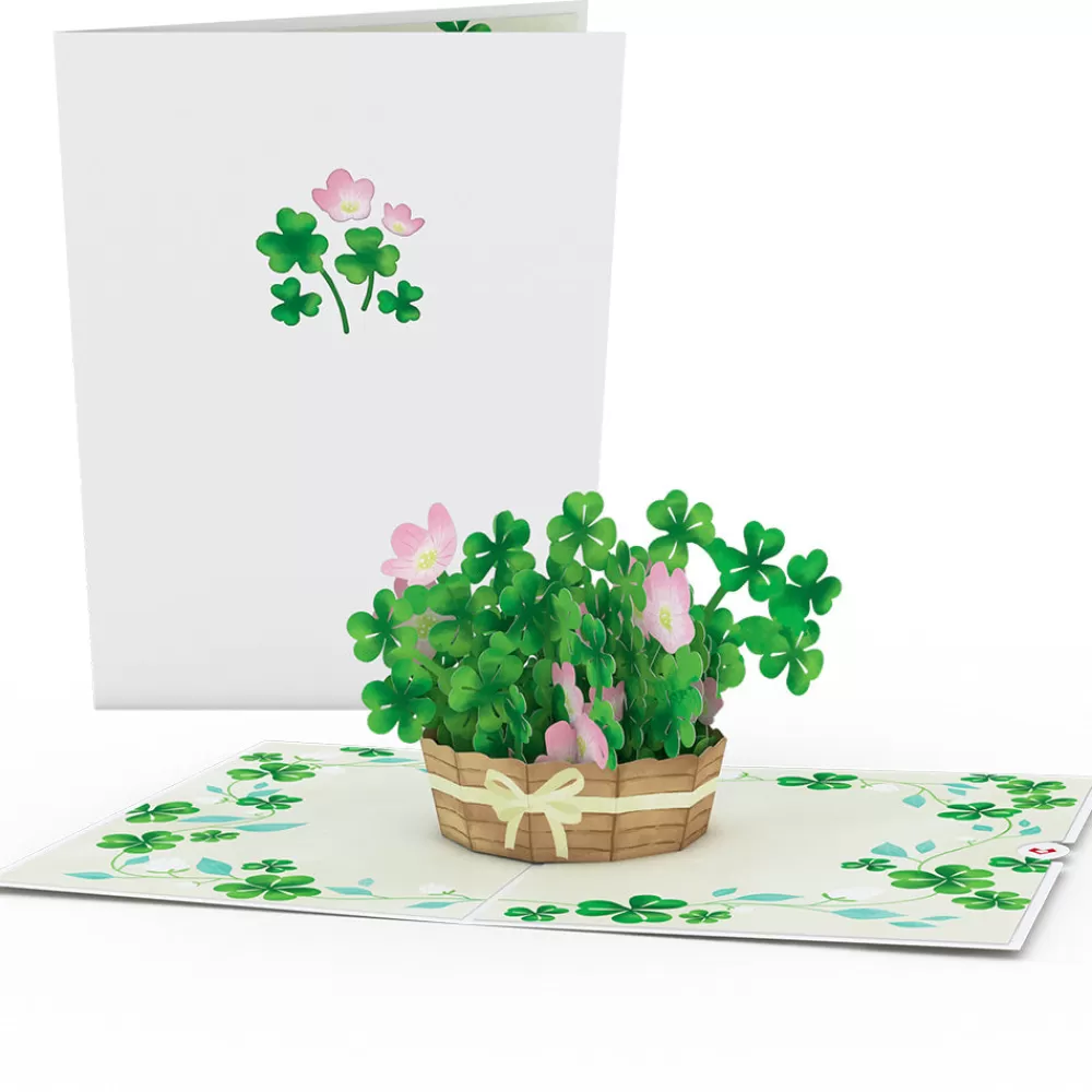 Lovepop Greeting Cards | St. Patrick'S Day 3/17 | Shamrock Basket St. Patrick's Day Pop-Up Card