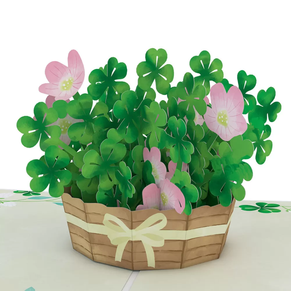 Lovepop Greeting Cards | St. Patrick'S Day 3/17 | Shamrock Basket St. Patrick's Day Pop-Up Card