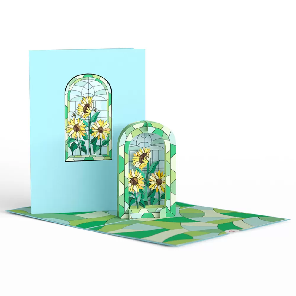 Lovepop Just Because | Stained Glass Sunflowers Pop-Up Card