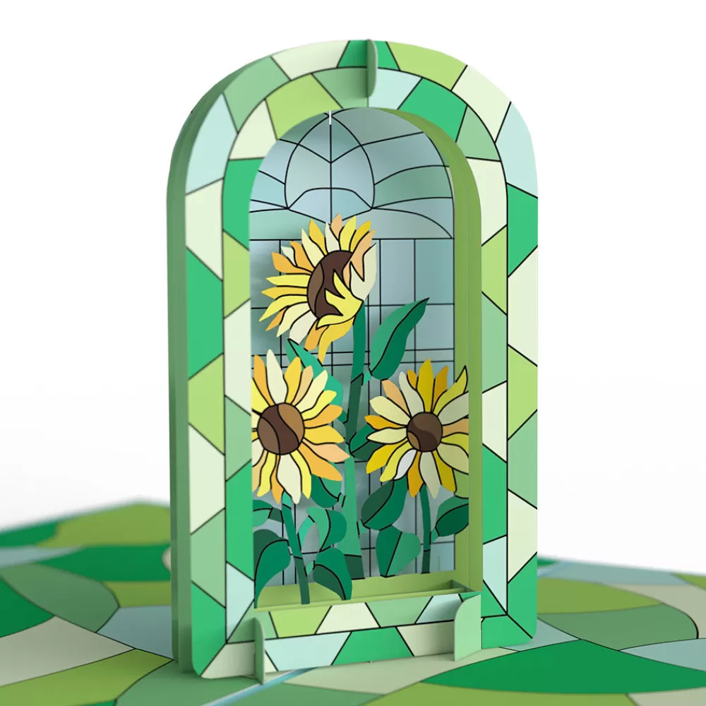 Lovepop Just Because | Stained Glass Sunflowers Pop-Up Card