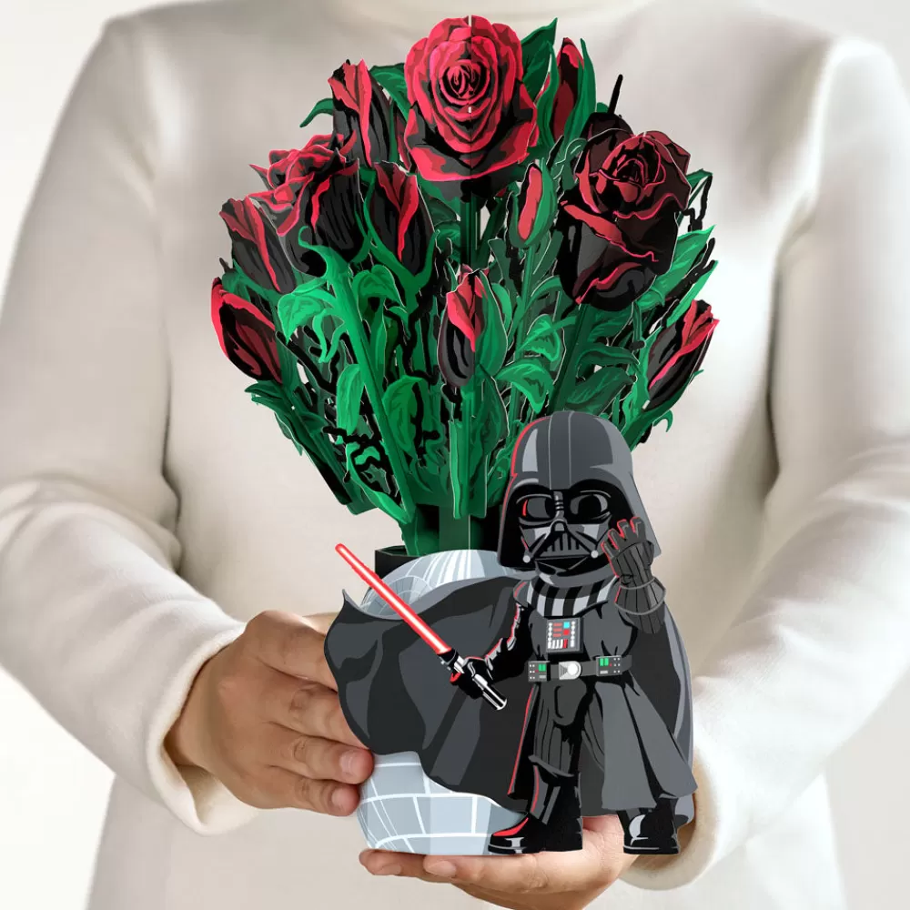 Lovepop Pop-Up Bouquets | Card & Gift Bundles | Star Wars™ Darth Vader™ Birthday Pop-Up Card & Flower Buds Bouquet Bundle