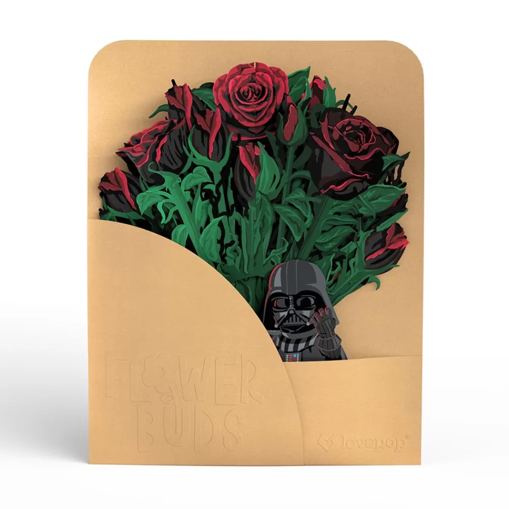 Lovepop Pop-Up Bouquets | Card & Gift Bundles | Star Wars™ Darth Vader™ Birthday Pop-Up Card & Flower Buds Bouquet Bundle