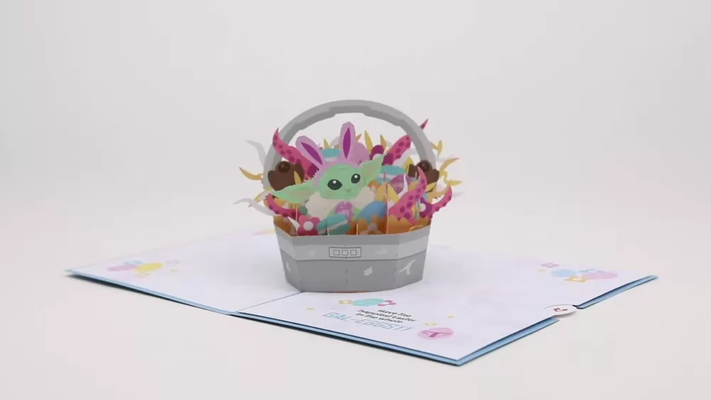Lovepop Easter 4/20 | Kids | Star Wars™ The Mandalorian™ Best Easter in the Gal-eggsy Pop-Up Card