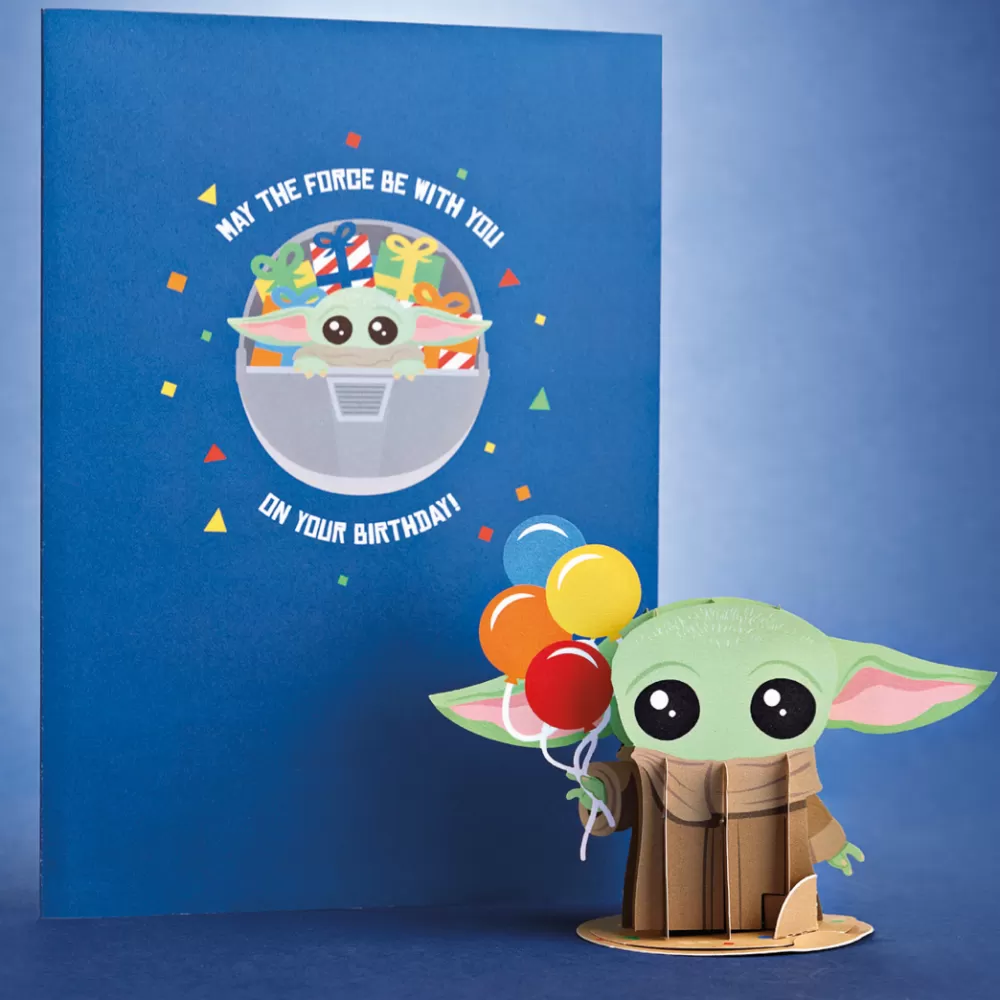 Lovepop Birthday | Kids | Star Wars™ The Mandalorian™ Grogu™ Birthday Card with Pop-Up Gift