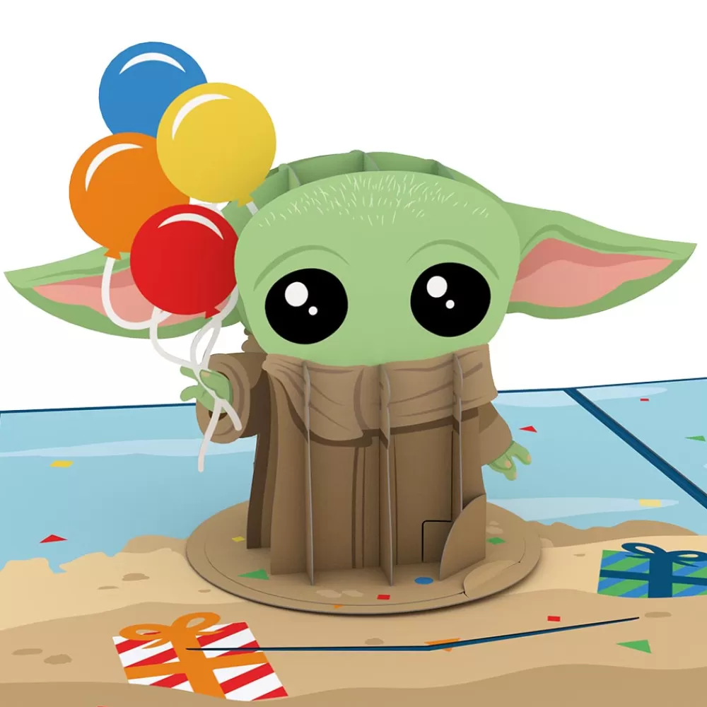 Lovepop Birthday | Kids | Star Wars™ The Mandalorian™ Grogu™ Birthday Card with Pop-Up Gift
