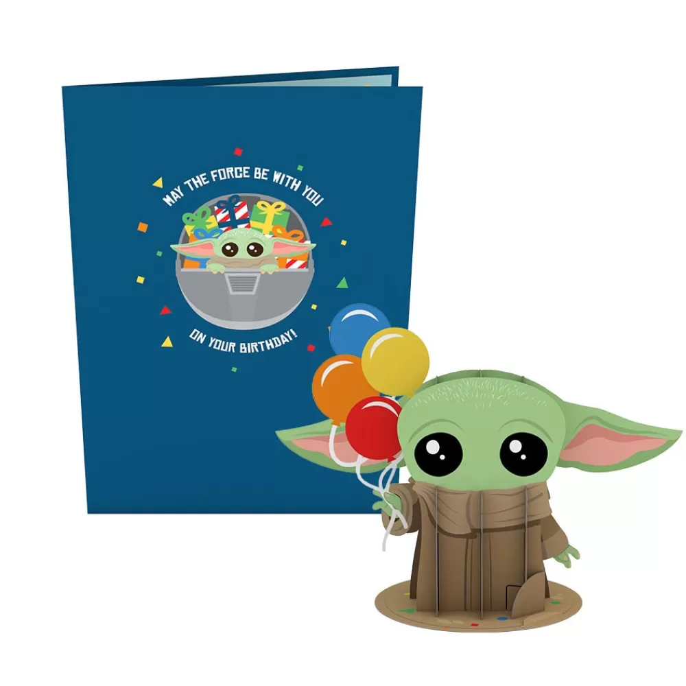 Lovepop Birthday | Kids | Star Wars™ The Mandalorian™ Grogu™ Birthday Card with Pop-Up Gift