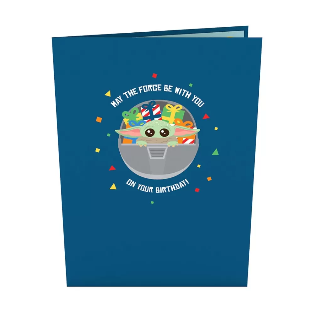 Lovepop Birthday | Kids | Star Wars™ The Mandalorian™ Grogu™ Birthday Card with Pop-Up Gift