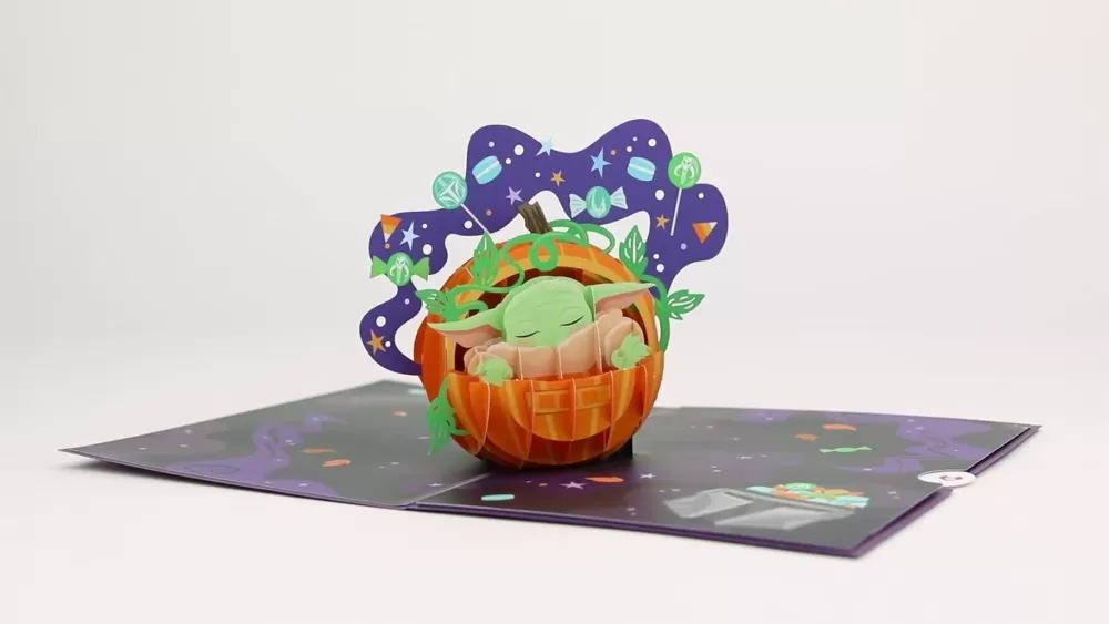 Lovepop Halloween 10/31 | Kids | Star Wars™ The Mandalorian™ Grogu™ Candy is the Way Pop-Up Card