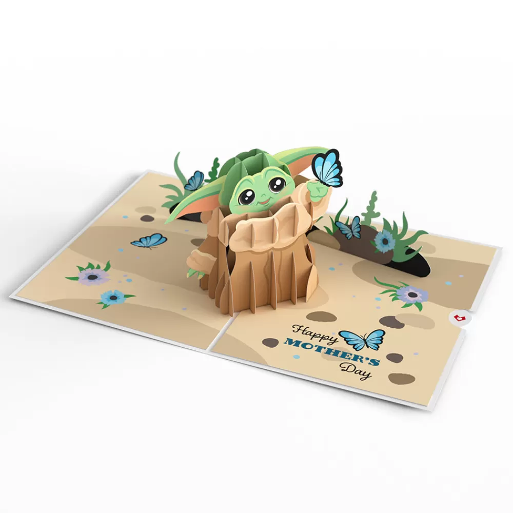 Lovepop Greeting Cards | Mother'S Day 5/11 | Star Wars™ The Mandalorian™ Grogu™ Mother's Day Butterfly Pop-Up Card