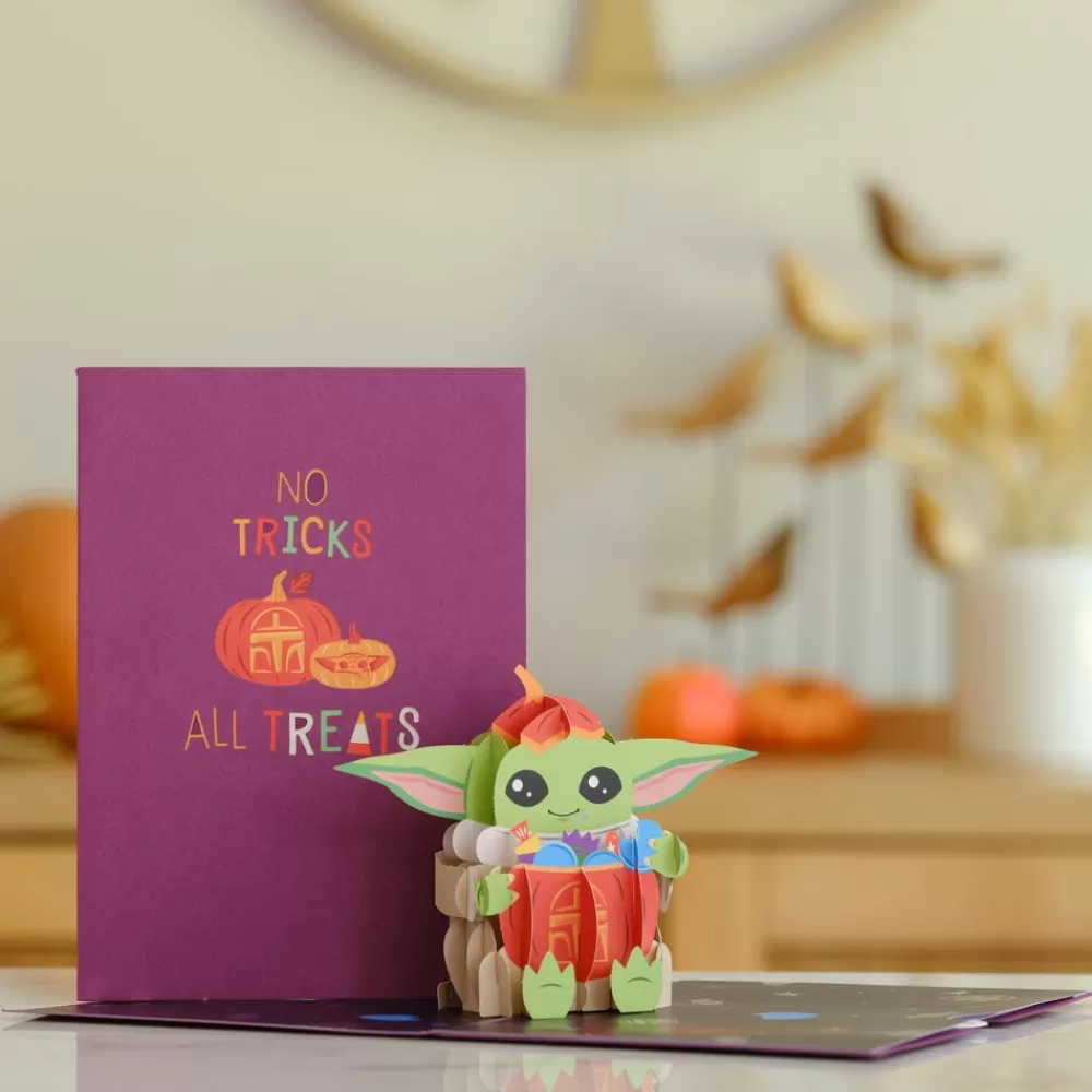 Lovepop Halloween 10/31 | Star Wars | Star Wars™ The Mandalorian™ Grogu™ No Tricks All Treats Pop-Up Card