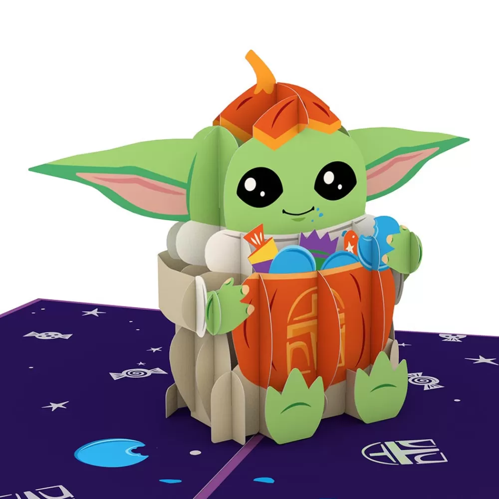 Lovepop Halloween 10/31 | Star Wars | Star Wars™ The Mandalorian™ Grogu™ No Tricks All Treats Pop-Up Card